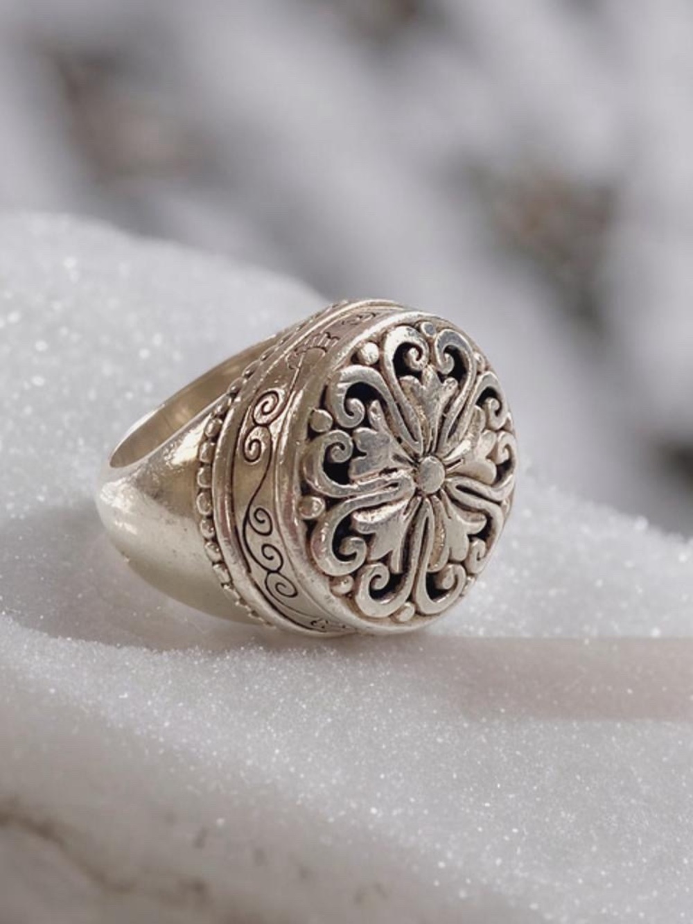 Brighton RARE STERLING SILVER Retired Statement Ring. Size 6 - Picture 10 of 10